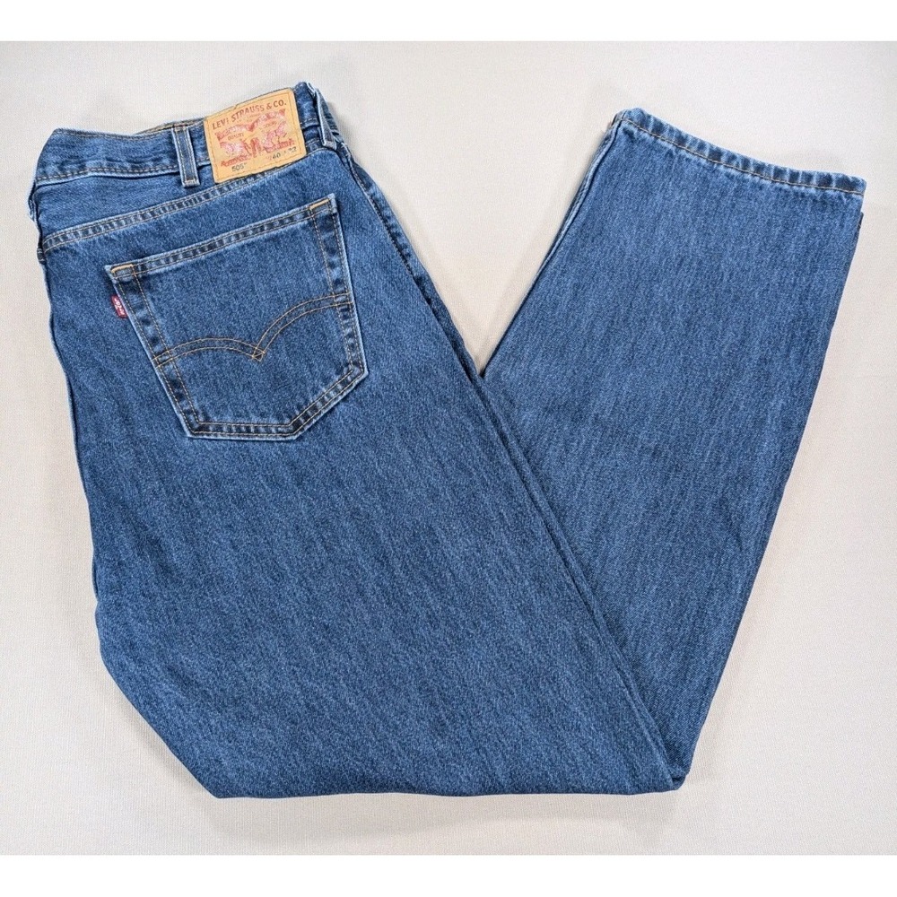 Levi's 505 Jeans Men's 40x32 Regular Fit Blue Straight Leg Denim‎ Classic